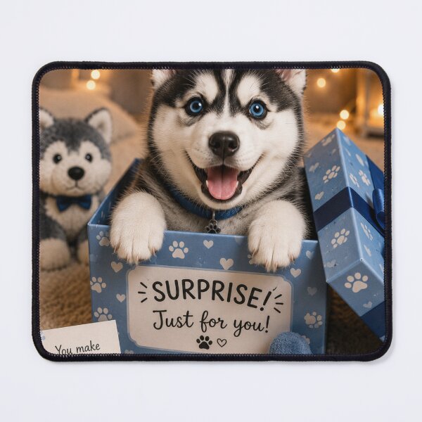 Item preview, Cute Husky Surprise Gift Portrait Design designed and sold by BagFactoryUK.