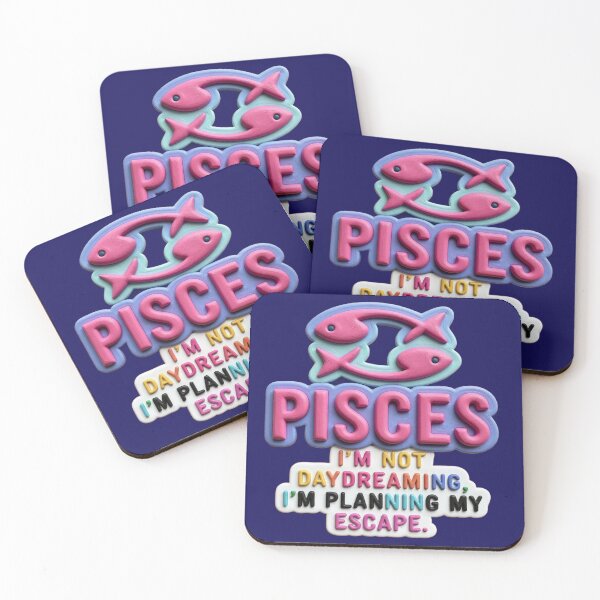 Item preview, pisces I'm not daydreaming colorful typographic zodiac design designed and sold by SmashingDeals.