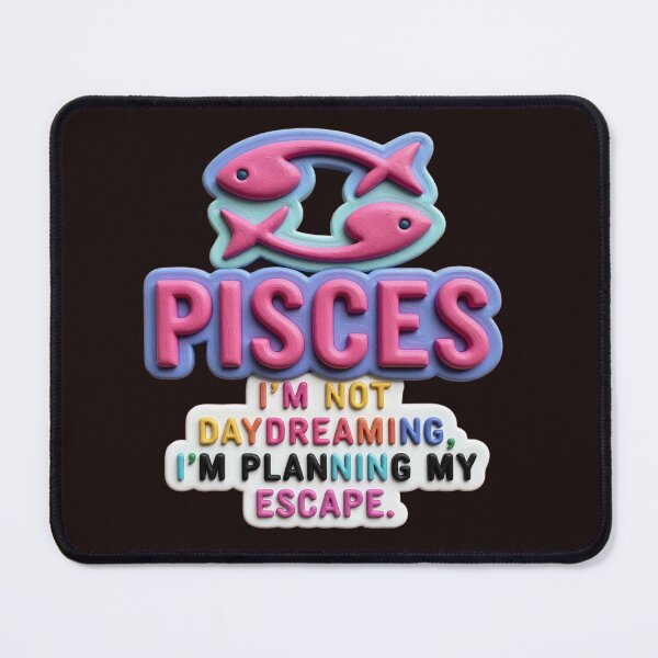 Item preview, pisces I'm not daydreaming colorful typographic zodiac design designed and sold by SmashingDeals.