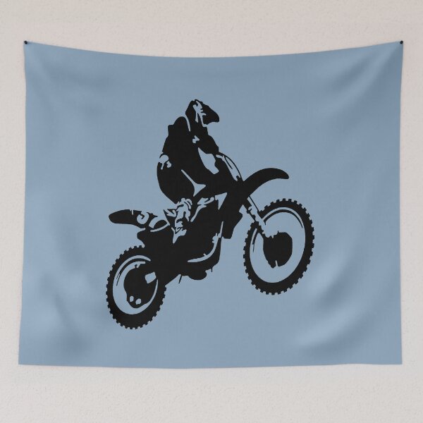 Item preview, Moto X  Dirt Bike Monotone Vector Art - Black designed and sold by taiche.