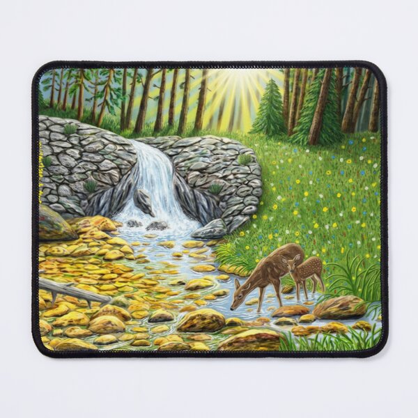 Item preview, Deer In The Forest At Dawn designed and sold by Artworks by Wilma.