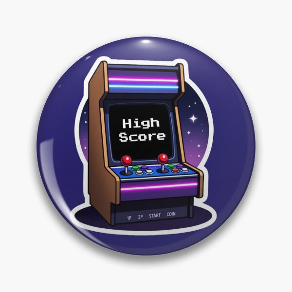 Item preview, Cosmic Retro Arcade Sticker - Wood Grain High Score Gaming Decal designed and sold by GeekStickerLab.