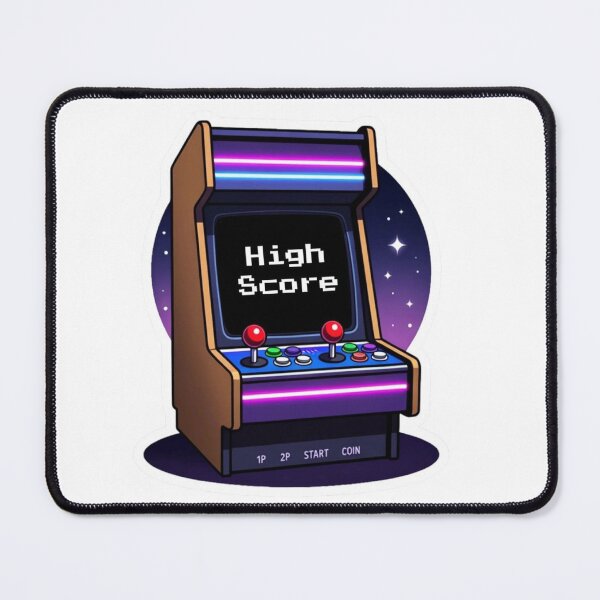 Item preview, Cosmic Retro Arcade Sticker - Wood Grain High Score Gaming Decal designed and sold by GeekStickerLab.