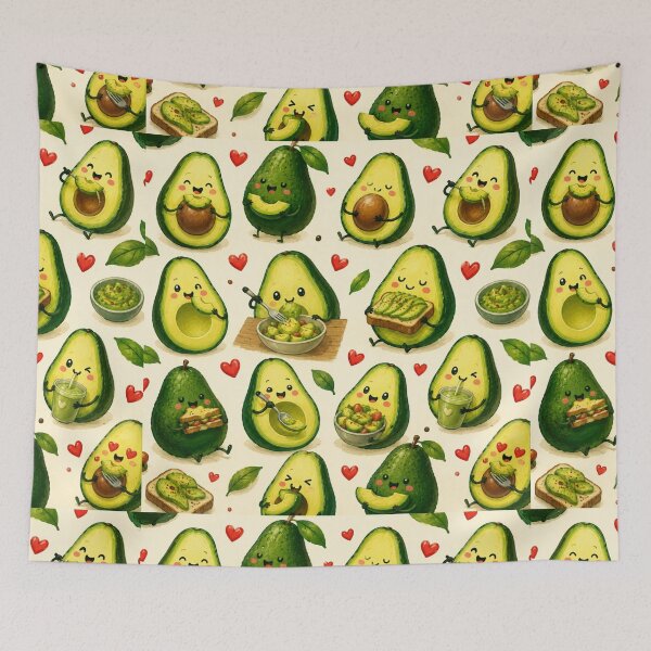 Item preview, Cute Avocado love Pattern  Seamless Pattern Fruit Print designed and sold by Aramdesing.