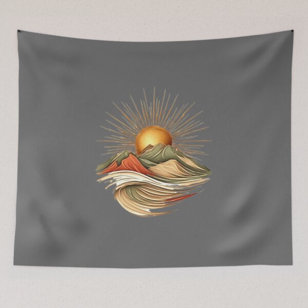 Item preview, Elysium Echoes |  Mountain, Sun & Wave Icon 01 designed and sold by Shift-Bloom.