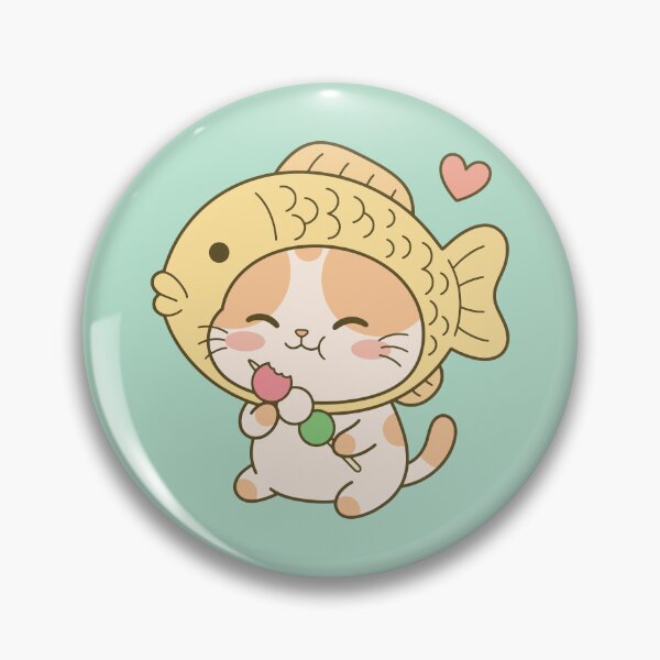 Item preview, Cat taiyaki eating dango designed and sold by jdaydrawing.