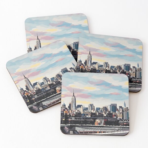 Item preview, New York City Skyline in an illustration style. designed and sold by Andaraprints.