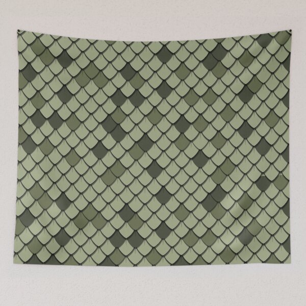 Item preview, Dragon Scale Seamless Pattern – Green Reptile Skin Texture Background designed and sold by Mariana Shymkovych.