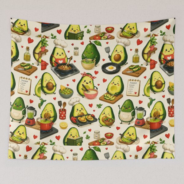 Item preview, Cute Avocado love Pattern  Seamless Pattern Fruit Print designed and sold by Aramdesing.