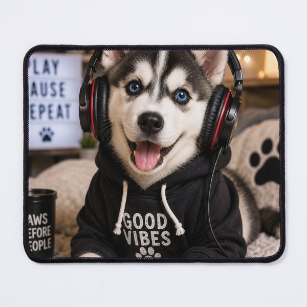 Item preview, Cool Gaming Husky Hoodie Portrait Design designed and sold by BagFactoryUK.