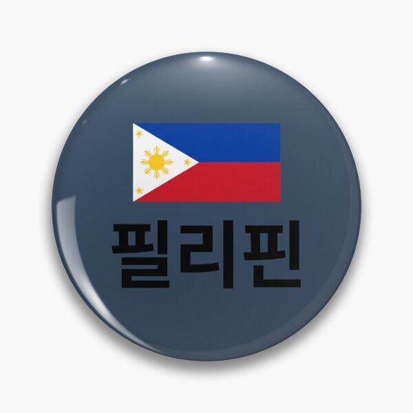 Item preview, Philippines Flag with Korean Hangul Typography designed and sold by MonoGreenery.