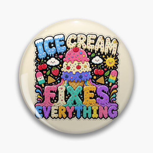 Item preview, Ice Cream Fixes Everything Typography designed and sold by xmoudx.