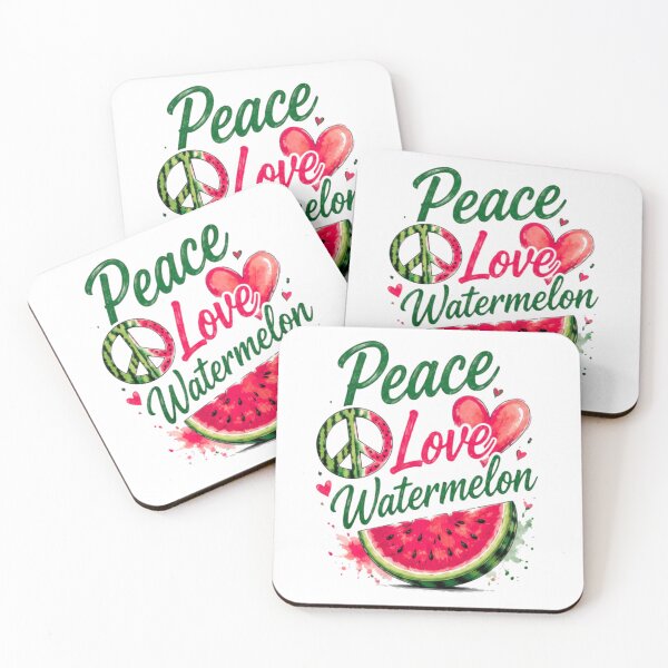 Item preview, Peace Love Watermelon Funny Summer Retro Beach Vacation T-Shirt designed and sold by novaduman.