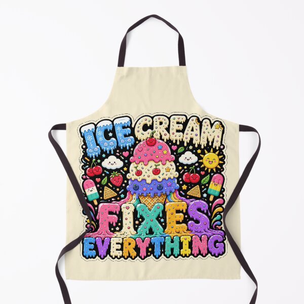 Item preview, Ice Cream Fixes Everything Typography designed and sold by xmoudx.