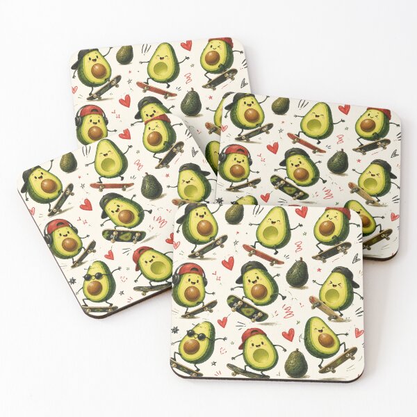 Item preview, Cute Avocado love Pattern  Seamless Pattern Fruit Print designed and sold by Aramdesing.