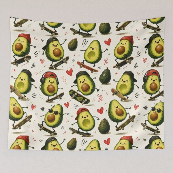 Item preview, Cute Avocado love Pattern  Seamless Pattern Fruit Print designed and sold by Aramdesing.