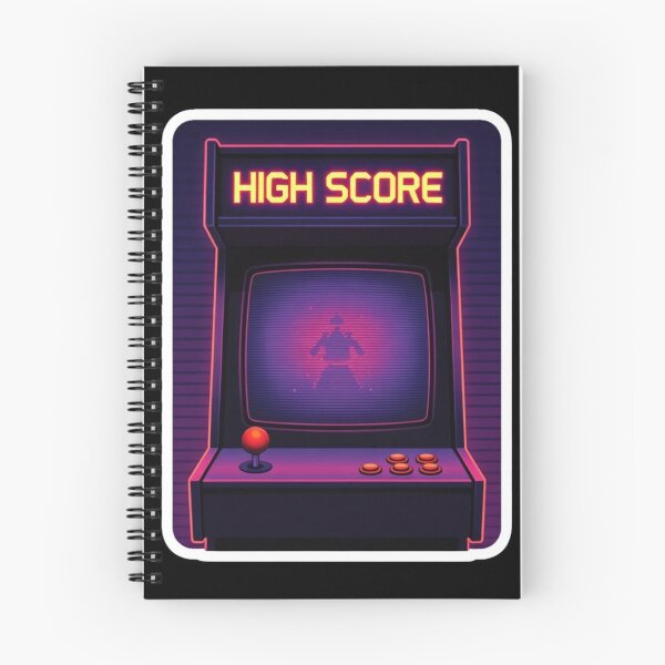 Item preview, Vaporwave Neon Arcade Sticker - Dark Aesthetic High Score Gamer Decal designed and sold by GeekStickerLab.