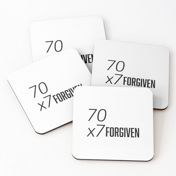 Item preview, 70x7 Forgiven – Christian Faith Typography T-Shirt Design designed and sold by CrossCrafted.