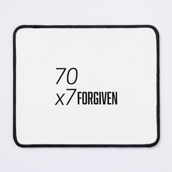 Item preview, 70x7 Forgiven – Christian Faith Typography T-Shirt Design designed and sold by CrossCrafted.