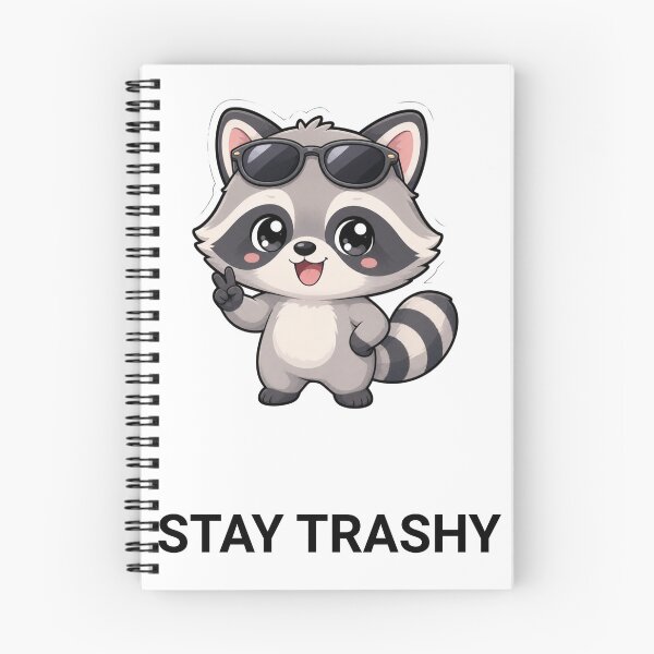 Item preview, Stay Trashy Cute Kawaii Raccoon with Sunglasses designed and sold by BoosterShop.
