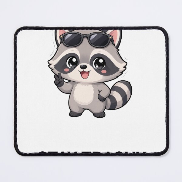 Item preview, Stay Trashy Cute Kawaii Raccoon with Sunglasses designed and sold by BoosterShop.