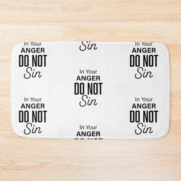 Item preview, In Your Anger Do Not Sin – Christian Faith Typography T-Shirt Design designed and sold by CrossCrafted.
