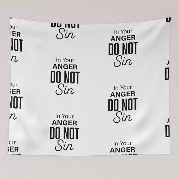Item preview, In Your Anger Do Not Sin – Christian Faith Typography T-Shirt Design designed and sold by CrossCrafted.
