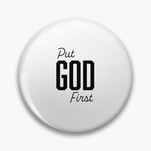 Item preview, Put God First – Christian Faith Typography T-Shirt Design designed and sold by CrossCrafted.