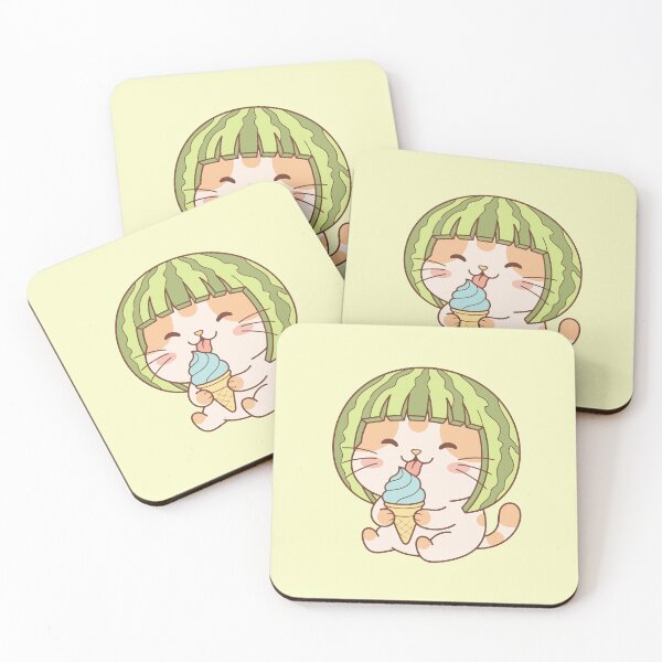 Item preview, Cat watermelon and ice cream designed and sold by jdaydrawing.
