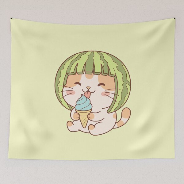 Item preview, Cat watermelon and ice cream designed and sold by jdaydrawing.