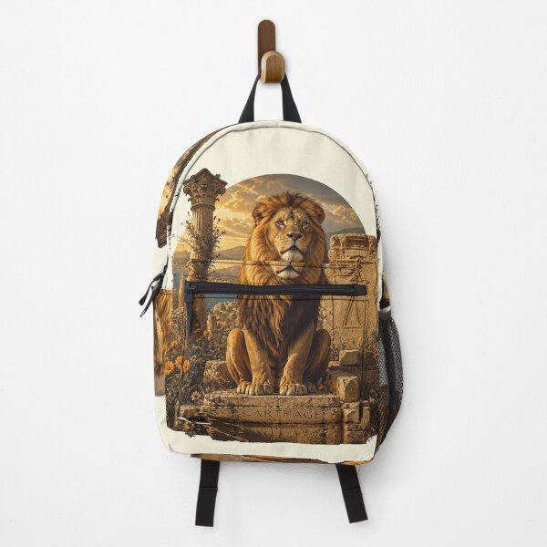 Item preview, Carthage Atlas Lion Among Ancient Ruins — Majestic North African Heritage Art | Tunisia History Design designed and sold by carthagia.