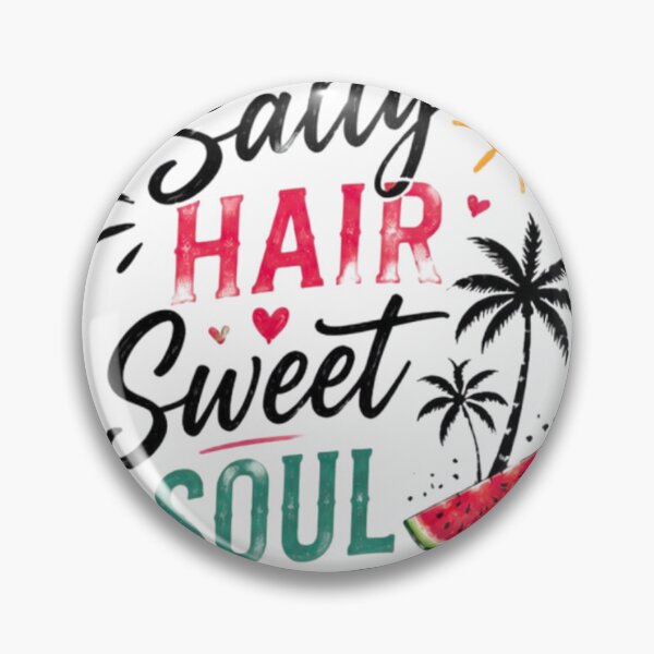 Item preview, Salty Hair Sweet Soul Retro Summer Beach Vacation Graphic T-Shirt designed and sold by novaduman.