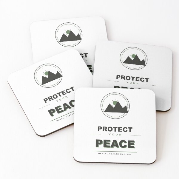 Item preview, Protect Your Peace Mountain Badge Mental Health T-Shirt designed and sold by Mega-Shopping.