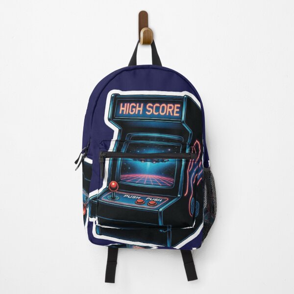 Item preview, Retro Vector Sci-Fi Arcade Sticker - High Score Spaceship Game Decal designed and sold by GeekStickerLab.