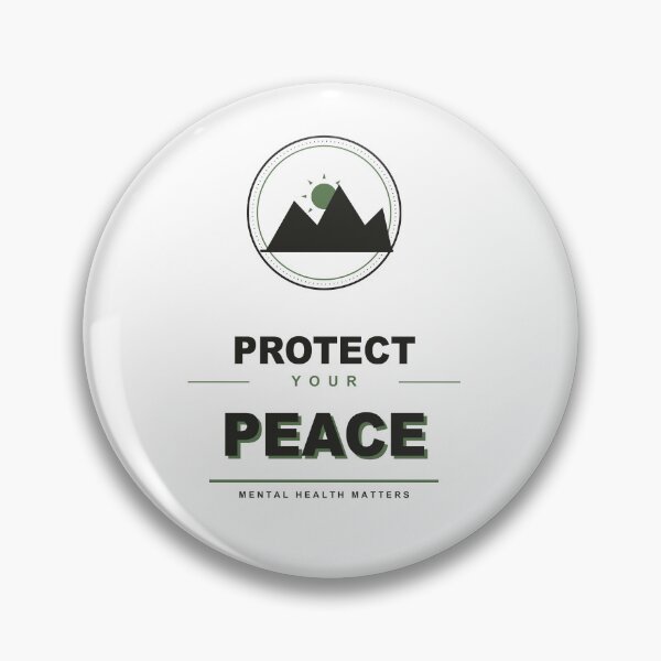 Item preview, Protect Your Peace Mountain Badge Mental Health T-Shirt designed and sold by Mega-Shopping.