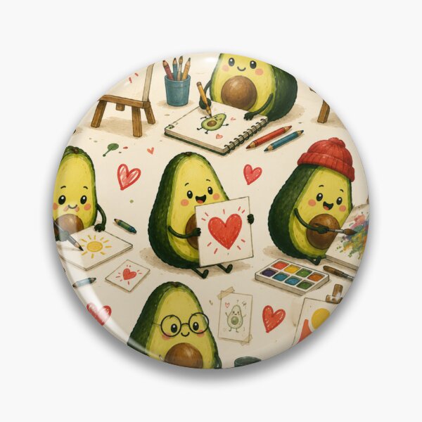 Item preview, Cute Avocado love Pattern  Seamless Pattern Fruit Print designed and sold by Aramdesing.