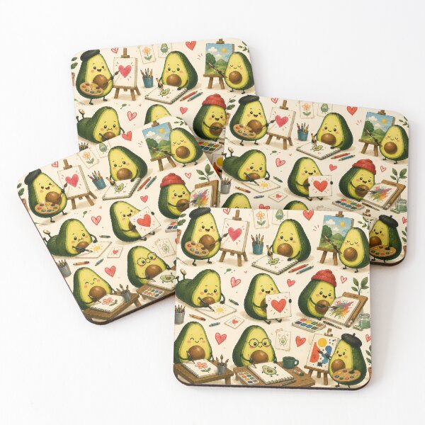 Item preview, Cute Avocado love Pattern  Seamless Pattern Fruit Print designed and sold by Aramdesing.