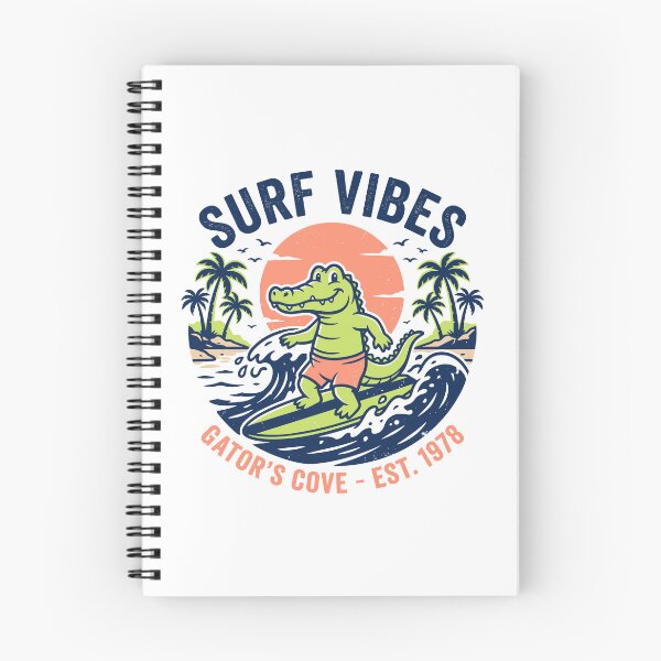 Item preview, Surf Vibes Gator's Cove Retro Alligator Surfer designed and sold by ArtTodayShop.
