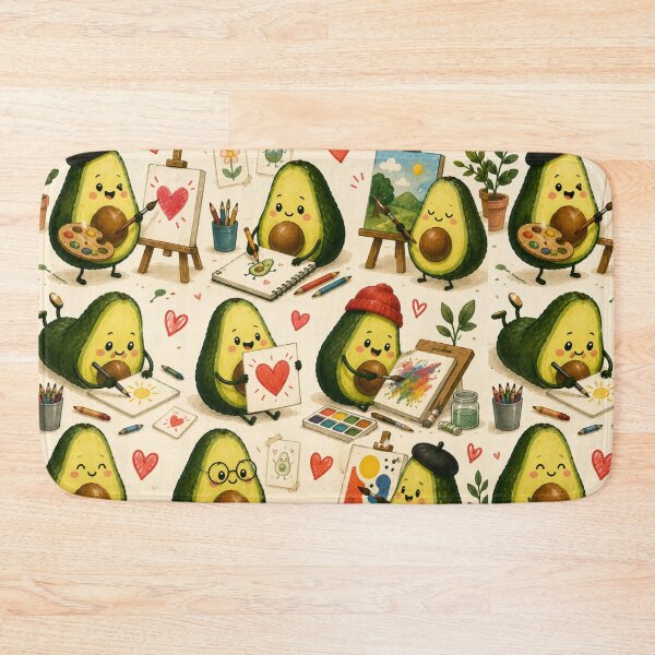 Item preview, Cute Avocado love Pattern  Seamless Pattern Fruit Print designed and sold by Aramdesing.