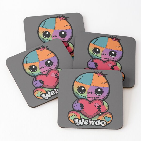 Item preview, Weirdo Voodoo Doll Kawaii Heart Motif designed and sold by Pommes im Bett.