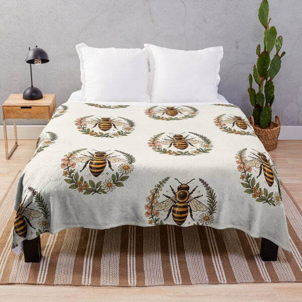 Item preview, Botanical  Bee | Wildflower Pollinator | Cottagecore Nature Illustration designed and sold by PatsiRose.