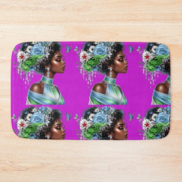 Item preview, Elegant Djibouti Beauty – Floral Flag Portrait designed and sold by DjibProp.