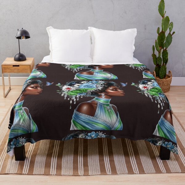 Item preview, Elegant Djibouti Beauty – Floral Flag Portrait designed and sold by DjibProp.