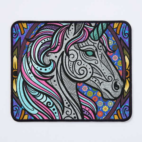 Item preview, Mandala Unicorn - Stained Glass Inspired Style designed and sold by Ink & Kind Studio.