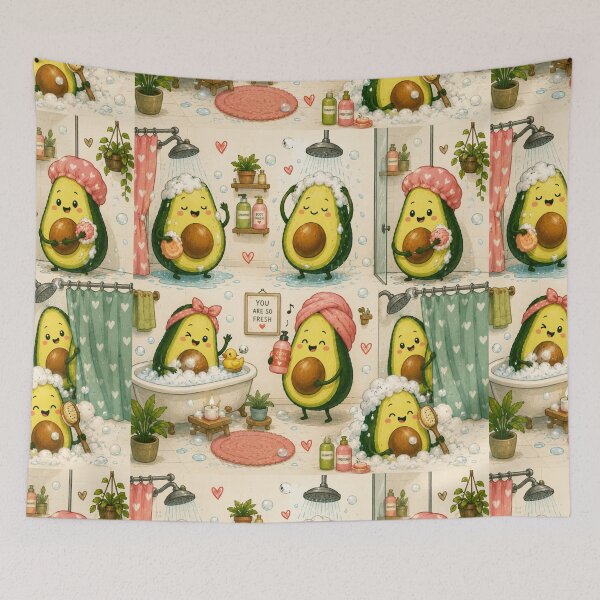 Item preview, Cute Avocado love Pattern  Seamless Pattern Fruit Print designed and sold by Aramdesing.