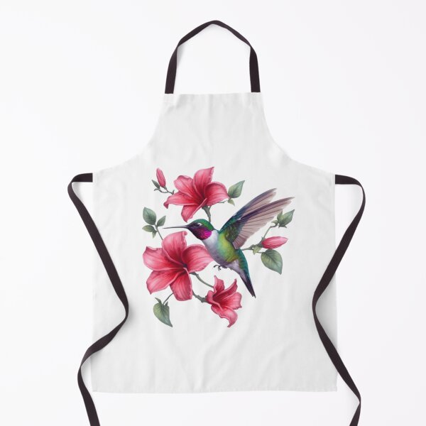 Item preview, Hummingbird and Pink Flowers Illustration designed and sold by ByKayaPrints.