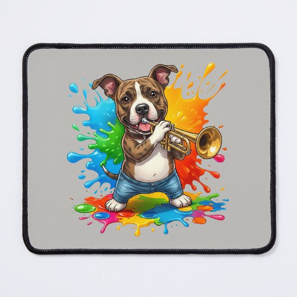 Item preview, Colorful Dog Playing Trumpet - World Music Day designed and sold by Art-Arcade6.