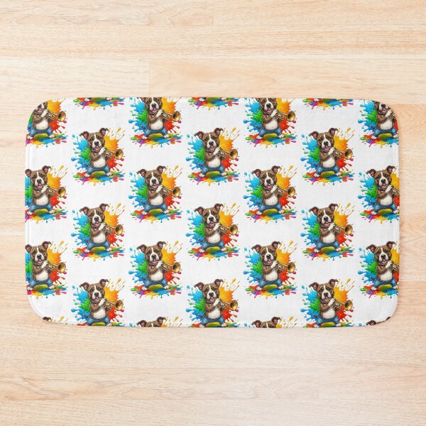 Item preview, Colorful Dog Playing Trumpet  - World Music Day designed and sold by Art-Arcade6.