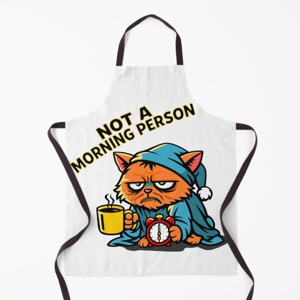Item preview, Not A Morning Person Cat Coffee Motif designed and sold by Pommes im Bett.