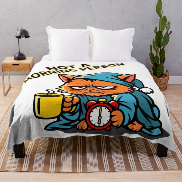 Item preview, Not A Morning Person Cat Coffee Motif designed and sold by Pommes im Bett.